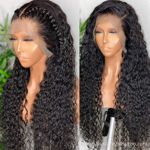 Shmily Brazilian Kinky Curl Swiss Lace Frontal Wig 8-30 Inch Glueless Lace Front Wigs Natural Human Hair Wigs For Black Women